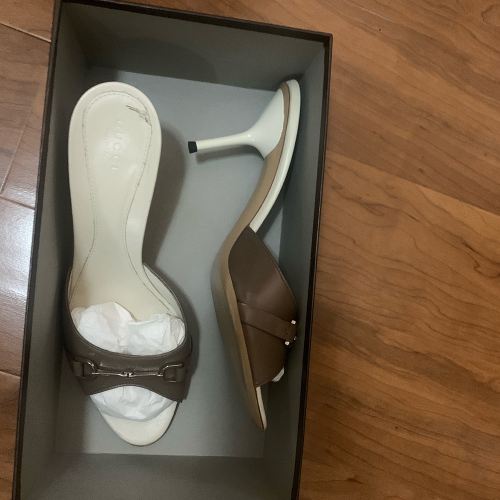 Gucci Marron Glac kitten heels